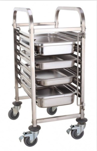 6-Tier Stainless Steel Trolley - For Gastronorm 1/1 Pans