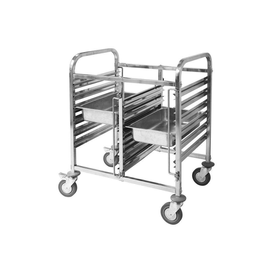 6-Tier Stainless Steel Trolley - For Gastronorm 1/1 Pans
