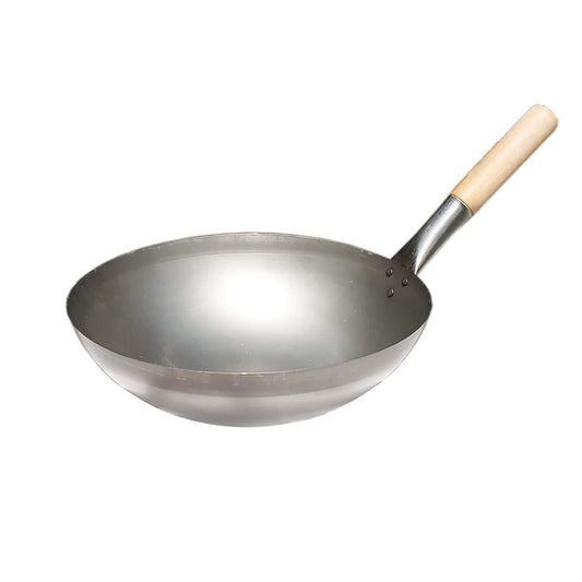 Iron Wok W/Wooden Handle